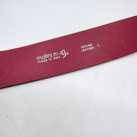 Vintage 2000s MALINI MURJANI Camo Triangle Buckle Leather Belt - Picture 11 of 11